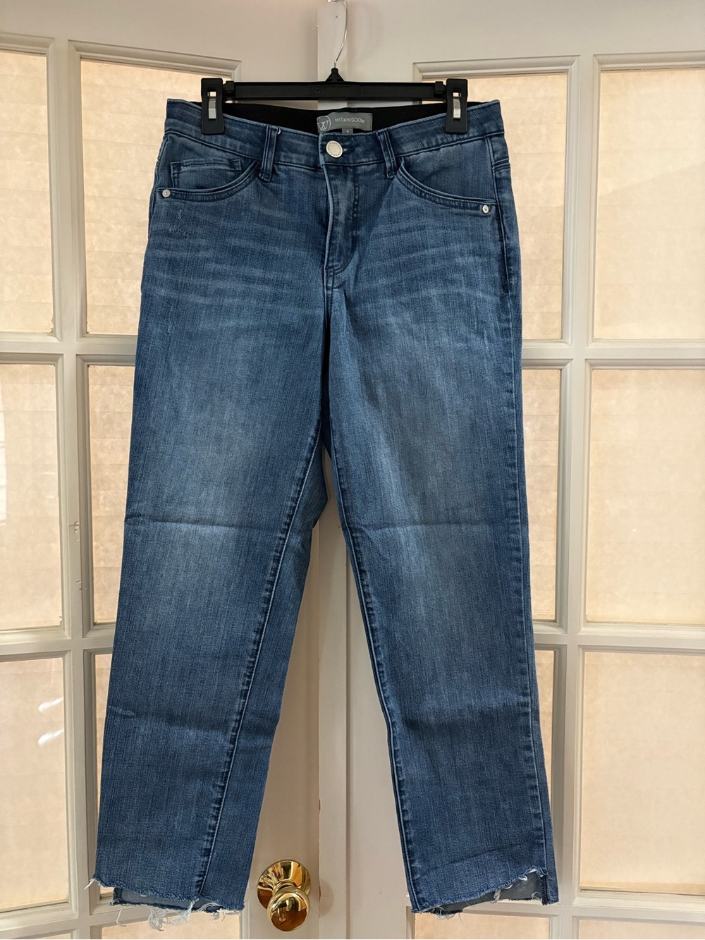 Wit & Wisdom Dark Blue Cropped Straight Jeans